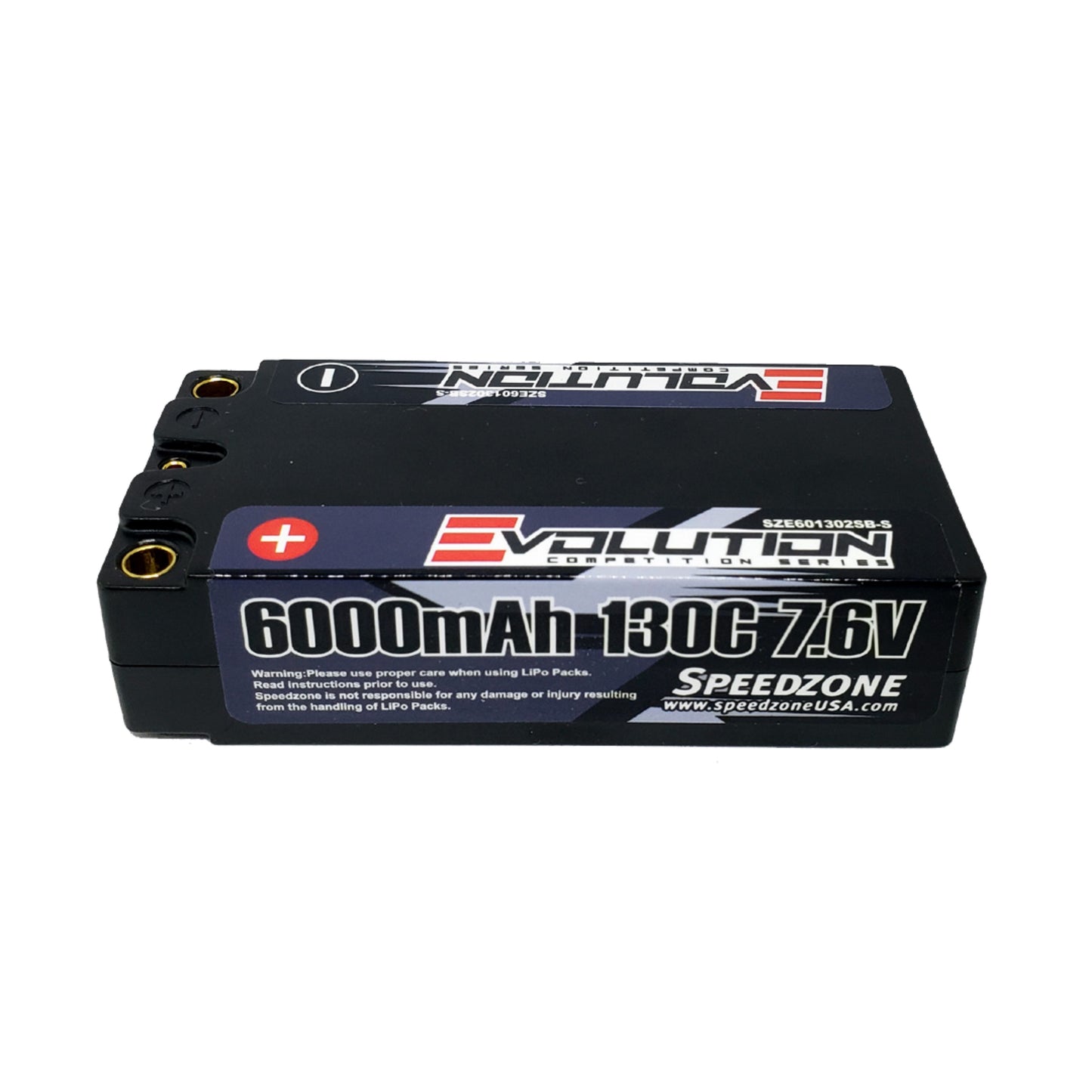 Speedzone Evolution Series 2S 6000mAh Shorty 130C 7.6V LiHV Battery