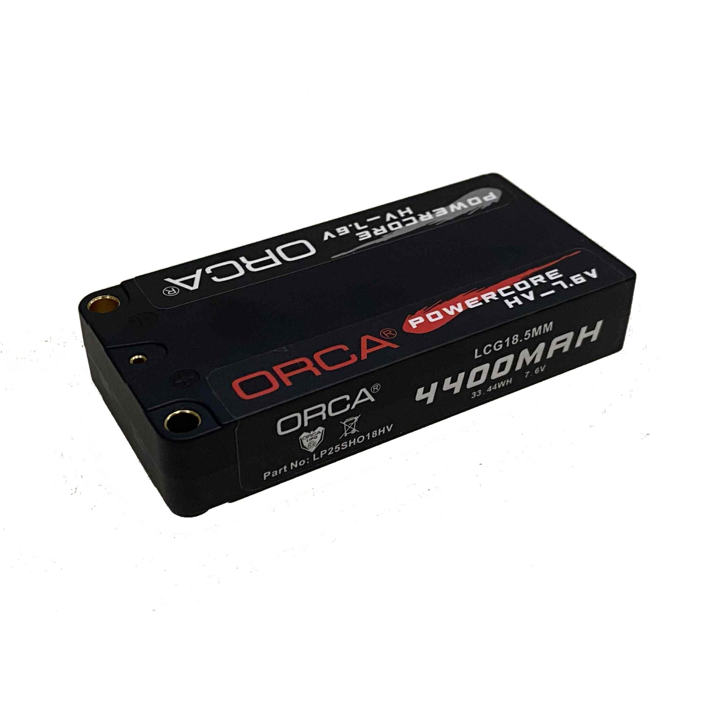 ORCA Powercore Series 2S 4400mAh Thin Shorty 7.6V LiHV Battery