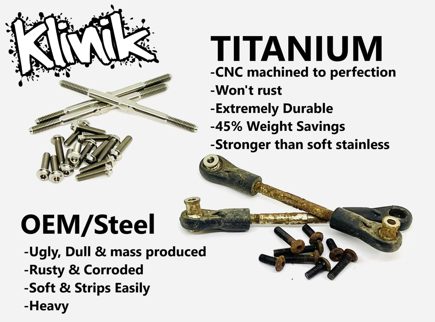 Klinik RC TLR 22X DC/AC Titanium Top Screw Set (66pcs)
