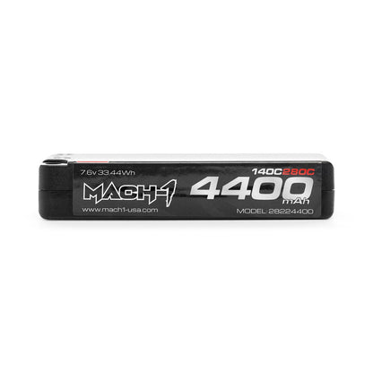 MACH-1 Racing Titanium Series 2S 4400mAh ULCG Shorty 140C 7.6V LiHV Battery