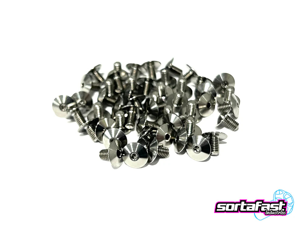 Sortafast Lowrider M3 Titanium King Head Screws - 2pk