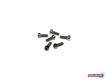 Sortafast Titanium M3 Screws For Pan Car Rear Wheel - 6pk
