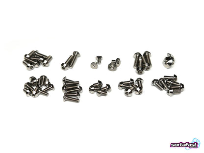Sortafast Titanium Button Head Topside Screw Kit For XRAY X12'25