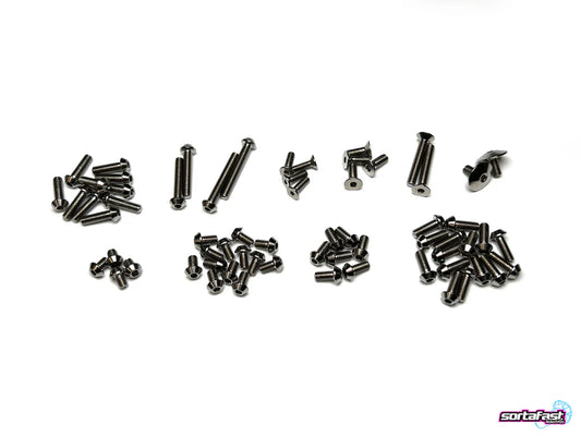 Sortafast Titanium Button Head Topside Screw Kit For XRAY X4'25