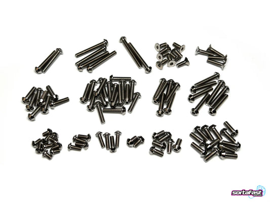 Sortafast Titanium Button Head Topside Screw Kit For XRAY XB2'25