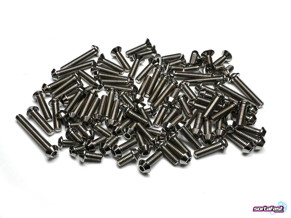 Sortafast Titanium Button Head Topside Screw Kit For XRAY XB4'25